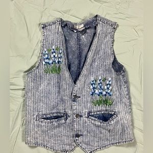 Vintage Handpainted denim vest